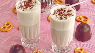 Рецепт Молочного коктейля с коньяком и шоколадным пудингом