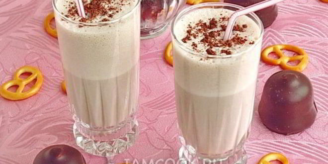 Рецепт молочного коктейля с коньяком и шоколадным пудингом