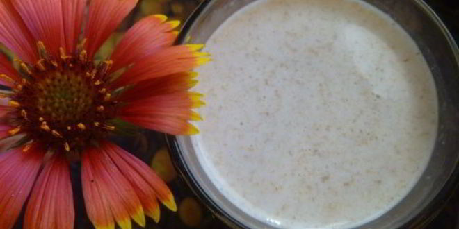 Рецепт овсяно-молочного коктейль со сливовым вареньем