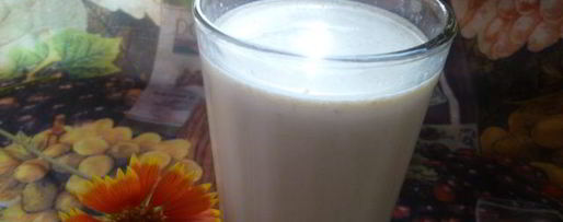 Шаг 4: овсяно-молочного коктейль со сливовым вареньем