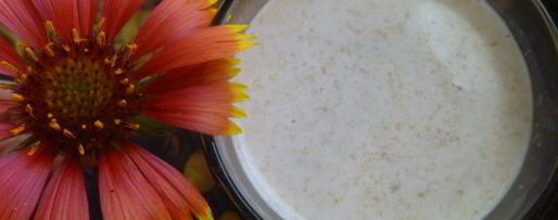 Шаг 5: овсяно-молочного коктейль со сливовым вареньем