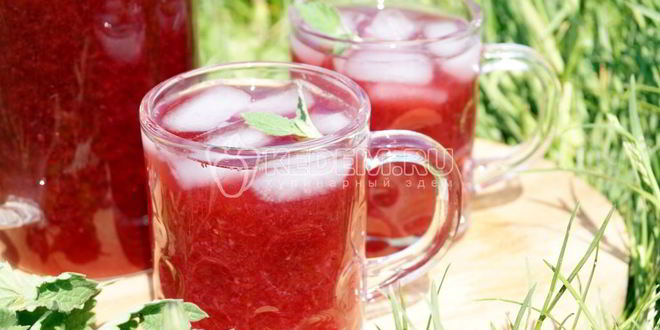 Рецепт брусничного морса с мятой