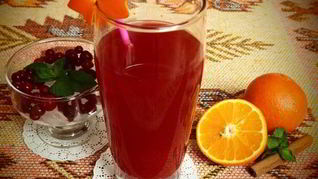 Рецепт Клюквенно-апельсинового морс