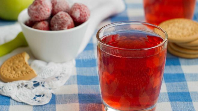 Рецепт Морса из замороженных ягод земляники