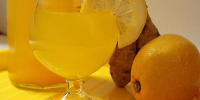 Рецепт напитка с имбирем, лимоном и куркумой