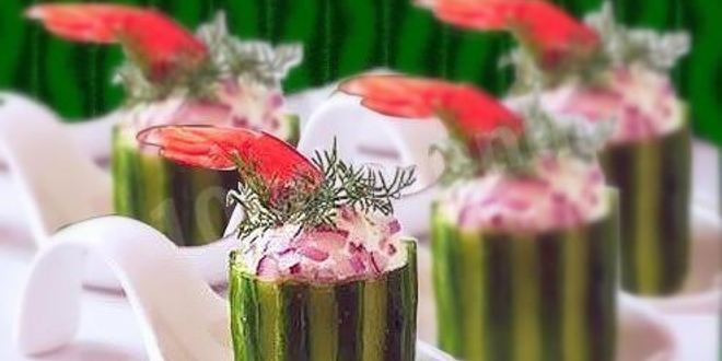 Рецепт огуречного коктейля с креветками