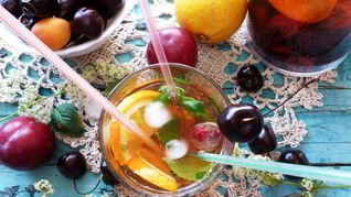 Рецепт Безалкогольной сангрии на зеленом чае