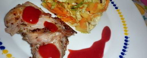 Шаг 3: соуса сангрияк мясу из клюквы и клубники