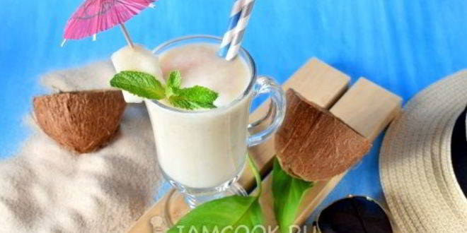 Рецепт грушева-бананового смузи с кокосовым молоком