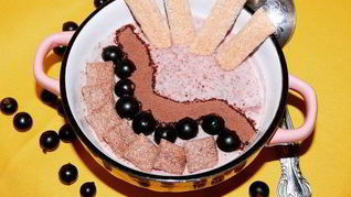 Рецепт Малинового смузи-боул