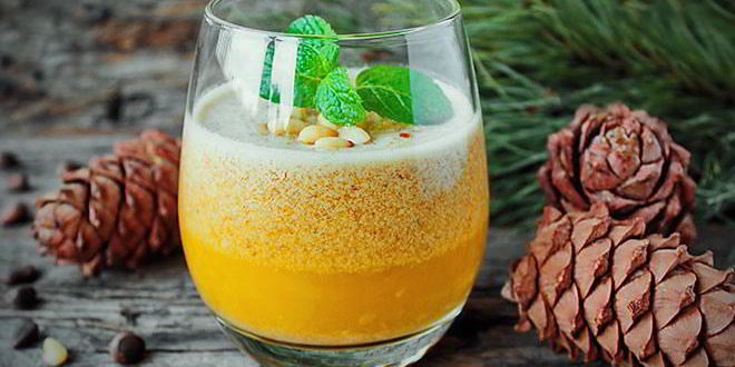 Рецепт облепихового смузи с кедровыми орешками