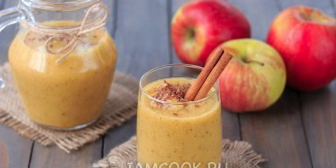 Рецепт смузей из банана и яблок с апельсиновым соком