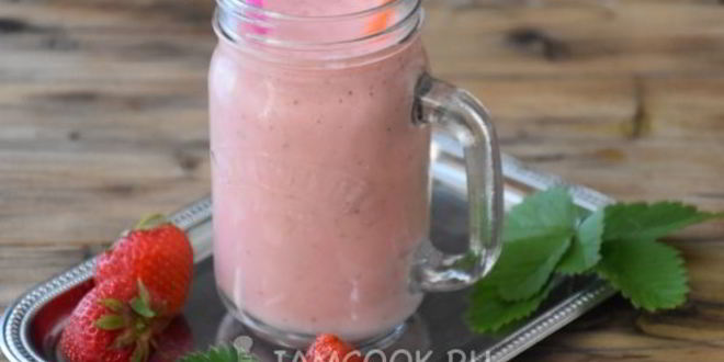 Рецепт смузей клубничный чизкейк