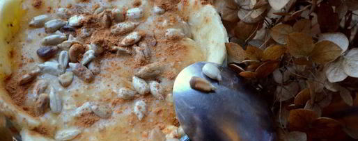 Шаг 4: смузей с бананом и хурмой