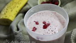 Рецепт Смузей с малиной и бананом