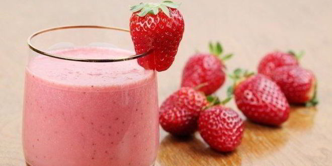 Рецепт смузей — снежной королевы с клубников