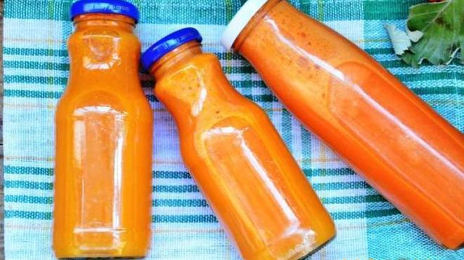 Рецепт Сока из тыквы, яблок и моркови