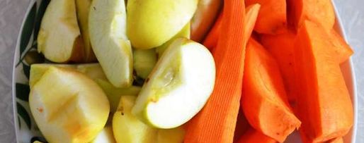 Шаг 1: сока из тыквы, яблок и моркови