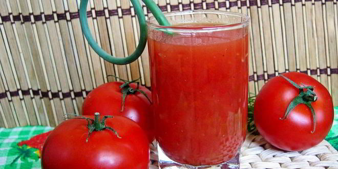 Рецепт томатного сока с мякотью