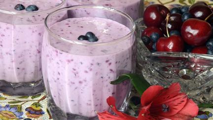 Рецепт Творожно-черничного коктейль