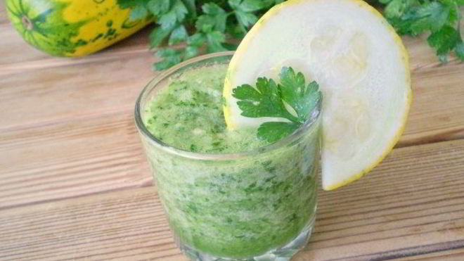 Рецепт Зеленого коктейля с кабачком