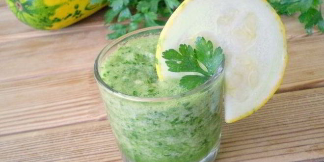 Рецепт зеленого коктейля с кабачком