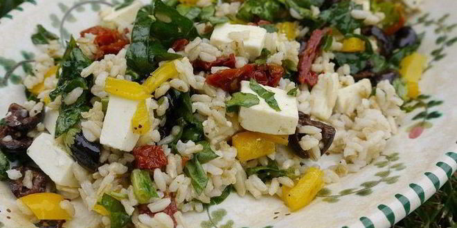 Рецепт греческого рисового салата