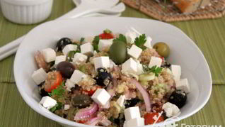 Рецепт Греческого салата Хориатики с киноа