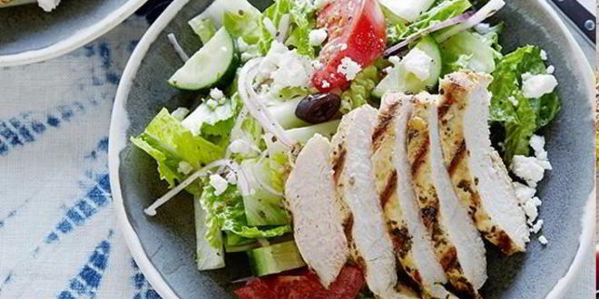 Рецепт греческого салата с курицей