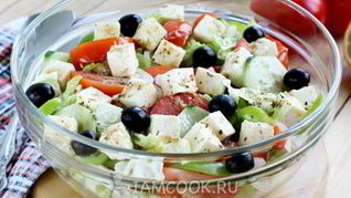 Рецепт Греческого салата с пекинской капустой