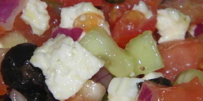 Рецепт греческого салата санторини