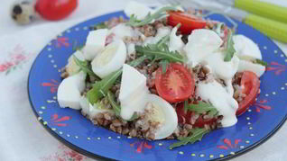 Рецепт Гречневого салата с моцареллой