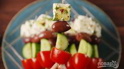 Рецепт Салата Греческого на шпажках