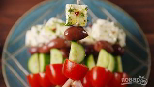 Рецепт Салата Греческого на шпажках