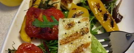 Шаг 9: салата-гриля с сыром халуми по-гречески