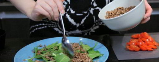 Шаг 4: салата из гречки с баклажаном