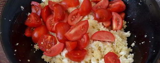 Шаг 2: салата по-гречески с печеными баклажанами и кус-кусом