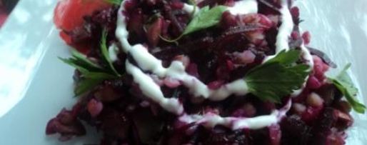 Шаг 5: теплого салата с гречкой, свеклой и грибами