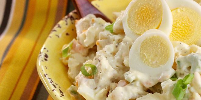 Рецепт американского салата из картофеля и яиц