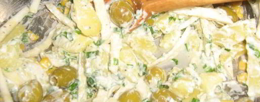 Шаг 3: картофельного салата с чесночным крем-соусом