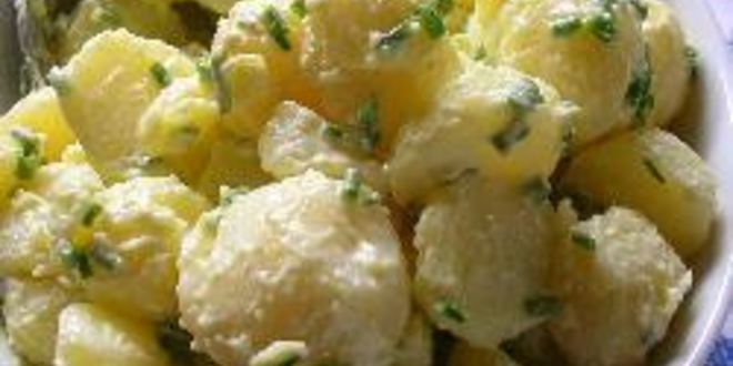 Рецепт картофельного салата с чесночным майонезом