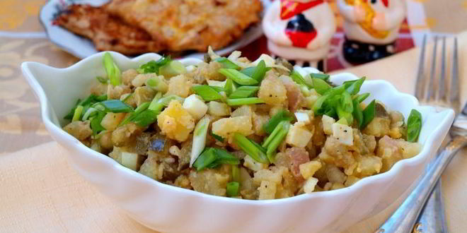 Рецепт картофельного салата с горчичной заправкой