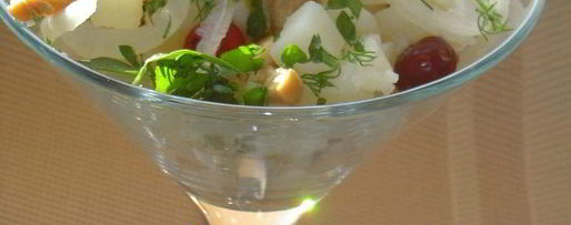 Шаг 5: картофельного салата с грибами и клюквой