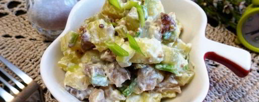 Шаг 6: картофельного салата с копченой рыбой