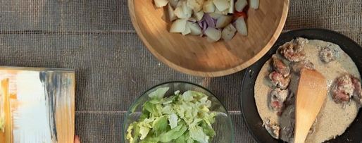 Шаг 1: картофельного салата с куриной печенкой и красным луком