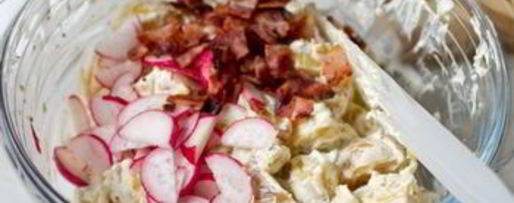 Шаг 7: картофельного салата с редисом и беконом