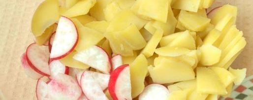 Шаг 1: картофельного салата с редисом