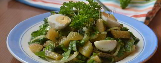 Шаг 8: картофельного салата с щавелем