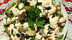 Рецепт Картофельного салата с заправкой из феты