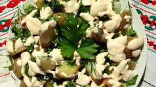 Рецепт Картофельного салата с заправкой из феты